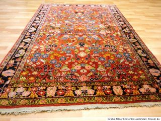 Antiker alter Blumen US Sarough Orientteppich Rug Teppich Tappeto