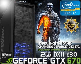 Intel I7 3770 @ 4x4.300 Mhz Nvidia Geforce GTX 670 2048 MB 8 GB Gaming