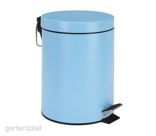 Bunter Mülleimer Treteimer Abfalleimer Blau 5 Liter