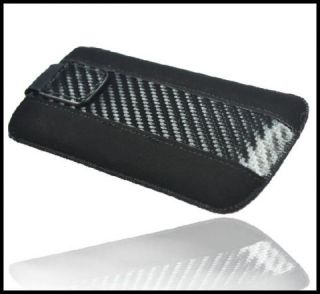 Handy Tasche Schutz Hülle Für HTC Sense Etui Case Carbon  Schwarz