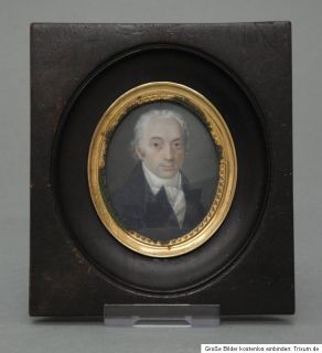 Biedermeier Miniatur / Gouache / Pastell  Portrait  um 1820