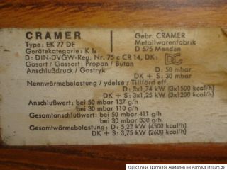 CRAMER Kocher & Elektrolux RM 200 A Kühlschrank Absorbe12 / 220 Volt