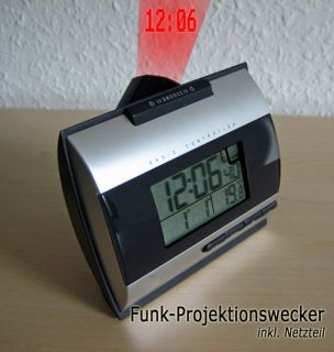 Funk Projektionswecker Projektionsuhr Funkuhr Funkwecker Wecker LCD
