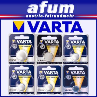 VARTA Electronics CR2032 CR2430 CR1632 CR1620 CR1616 V625U Lithium