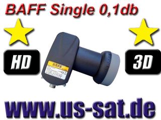 BAFF SINGLE LNB / LNC 0,1db FULL HD + 3D DIGITAL WETTERSCHUTZ