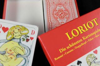 Loriot Kartenspiel Rommé, Canasta, Doppelkopf, Poker, Skat, Mau Mau