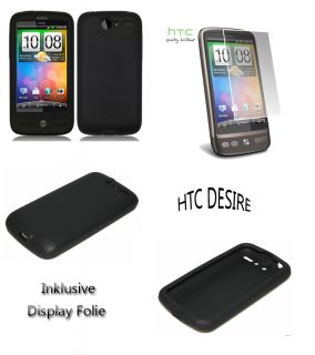 Schale für HTC Desire Silikon Hülle Cas Tasche + Folie
