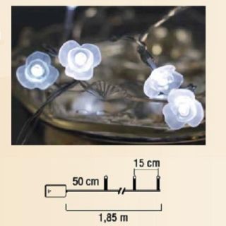 LED Lichterkette 10er Blüte Viola klar/weiss Batteriebetrieb 726 17