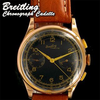 BREITLING Uhr Chronograph Cadette 1757 18 Kt Rose Gold