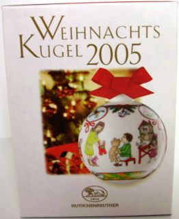 Hutschenreuther Weihnachtskugel 2005, Motiv Nähstube, Design Ole
