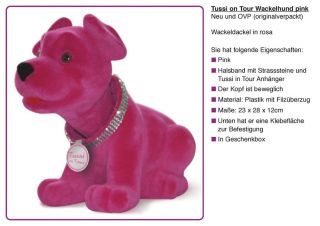 Tussi on Tour Wackelhund rosa, pink, Wackeldackel, Hund, Dackel mit