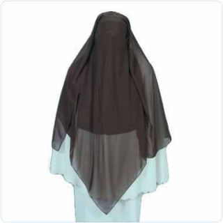 Tria Dreieck Niqab Khimar XL hijab weiss*aubergine*braun*blau*grün