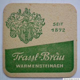 alter Bierdeckel   Trassl Bräu Warmensteinach   Brauerei   BF391 1212