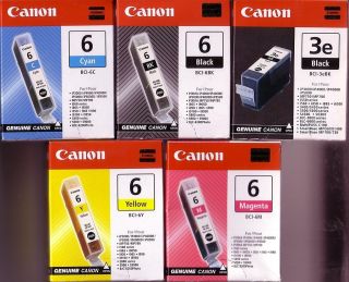 Original Canon iP4000,iP5000,i865,MP750,MP780 BCI 3e Bk BCI 6 Bk C M