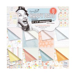 HAPPY DAYS ♥ 6x6 DESIGNSTAX PAPER PAD ♥ PAPERMANIA