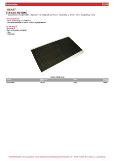 HAMAT Fußmatte Outline, Maße: (B)455 x (L)785 mm, anthrazit