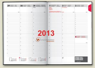 Brunnen Buchkalender Miradur Kalender 2013 1Woche2Seiten 16,8x24 10