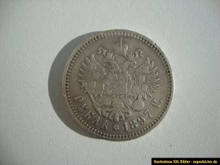 Rubel Russland 1897 Nikolaus II / Silber