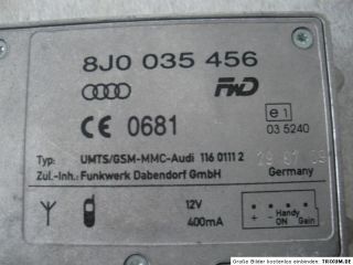 Audi A3 A4 A6 Steuerteil Telefon Verstärker 8J0 035 456 8J0035456
