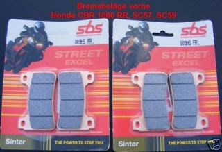 SBS 809 HS Bremsbeläge Honda CBR 1000 RR SC57, SC59