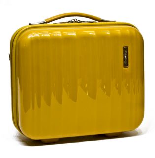 Hartschalen Beauty Case Kosmetik Schmink Koffer 12 Liter Gelb Gold 810