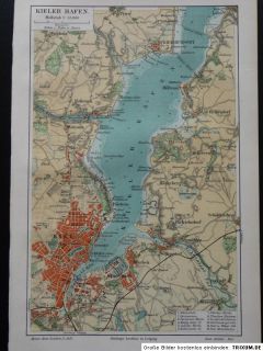 Stadtplan vom Kieler Hafen, Kiel, von 1904, M6