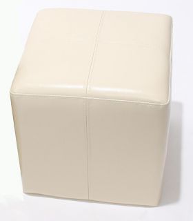 Sitzwürfel Sitzhocker Hocker Onex, LEDER, 36x36x36cm