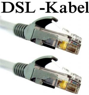 25m Netzwerkkabel, Patchkabel, DSL Kabel LAN, Grau