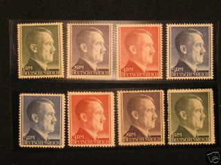 Reich,WW2, Adolf Hitler Briefmarken 799 802 A + B **