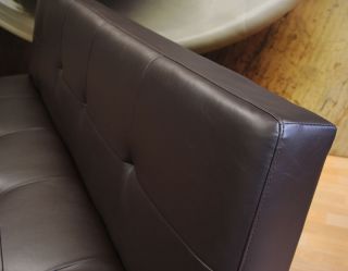 Dreisitzer Schlafsofa Sofa Couch braun, creme, schwarz