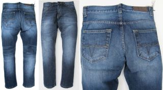 801*Muga Modische Jeans Hose Gr.W31/L30 Blau
