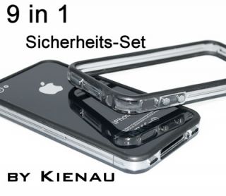 iPhone 4/4S Bumper schwarz Case Cover Etui Hülle Schale Tasche TPU