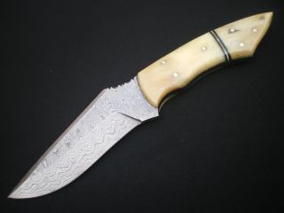 Damast messer Jagdmesser Damaststahl Damascus Steel Hunting Knife 0344
