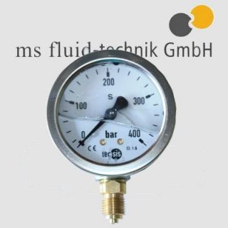 Manometer NG 63 60 bar Edelstahl Glyzerin Hydraulik