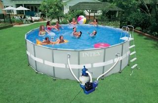 Intex Ultra Metal Frame Round Metal Pool 18ft x 52 With Sand Filter