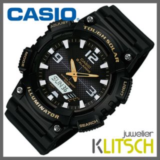 Casio Analog Digital Solar Chrono Herren Uhr Schwarz AQ S810W 1BVEF