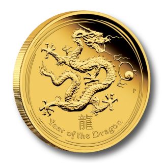 Australischer Lunar II Drache 3 coin set Gold (2011)   PP