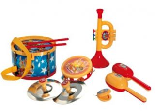 Partyband Rhytmusset für Kinder 5 Instrumente Trompete Trommel