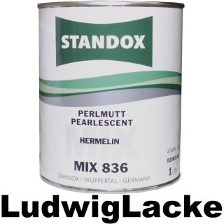 Liter Standox Autolack für Mischmaschine 836 Hermelin