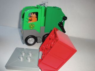 LEGO Duplo 4659   Ville Müllabfuhr + Kipper Aufsatz Rot