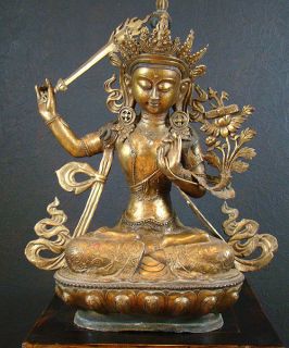 Buddha Bronze Skulptur Tibet Asiatika China   66 cm   hh04m53 2