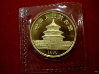 Sie erhalten 1/2 oz 50 Yuan Gold China Panda 1990 in Originalfolie