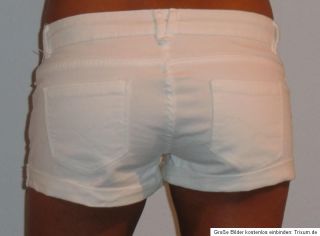 Bermuda Hot Pants kurz Jeans Hose weiß XS/S 34/36 *NEU*