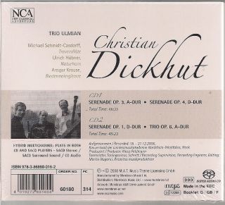 SACD Christian Dickhut 3 Serenaden & Trio OVP Hybrid Trio Ulmian