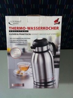 DS 6720 Gourmet Maxx Thermo Wasserkocher aus Edelstahl, 1,5 Liter