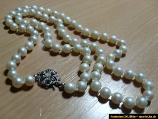 Alte Perlen Halskette 835 Silber v Oma Nachlass Erbe Dachbodenfund