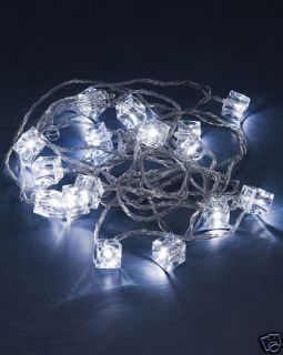 Weihnachtsdeko LED Lichterkette Eiswürfel 16 LEDs 5,25m