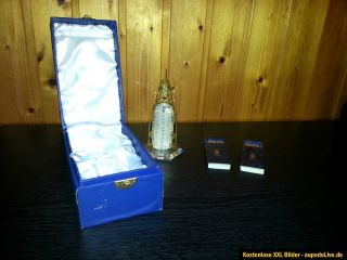 Miniatur Luxushotel BURJ AL ARAB aus Glas + 2 Pakete Streichhölzer