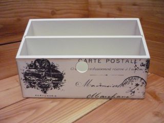Briefablage Landhausstil, Postablage Holz Vintage, Briefständer