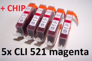 Patronen mit Chip CLI 521 magenta MP 540 MP 550 MP 630 MX 860 NEU